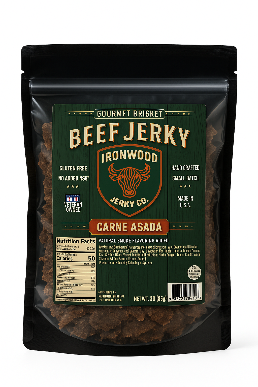 Carne Asada Brisket Beef Jerky - GLUTEN FREE