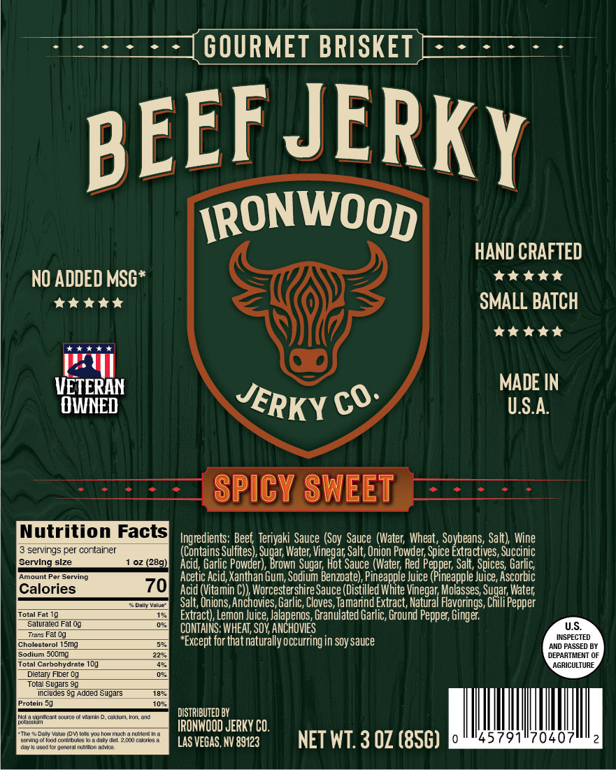 Spicy Sweet Brisket Beef Jerky