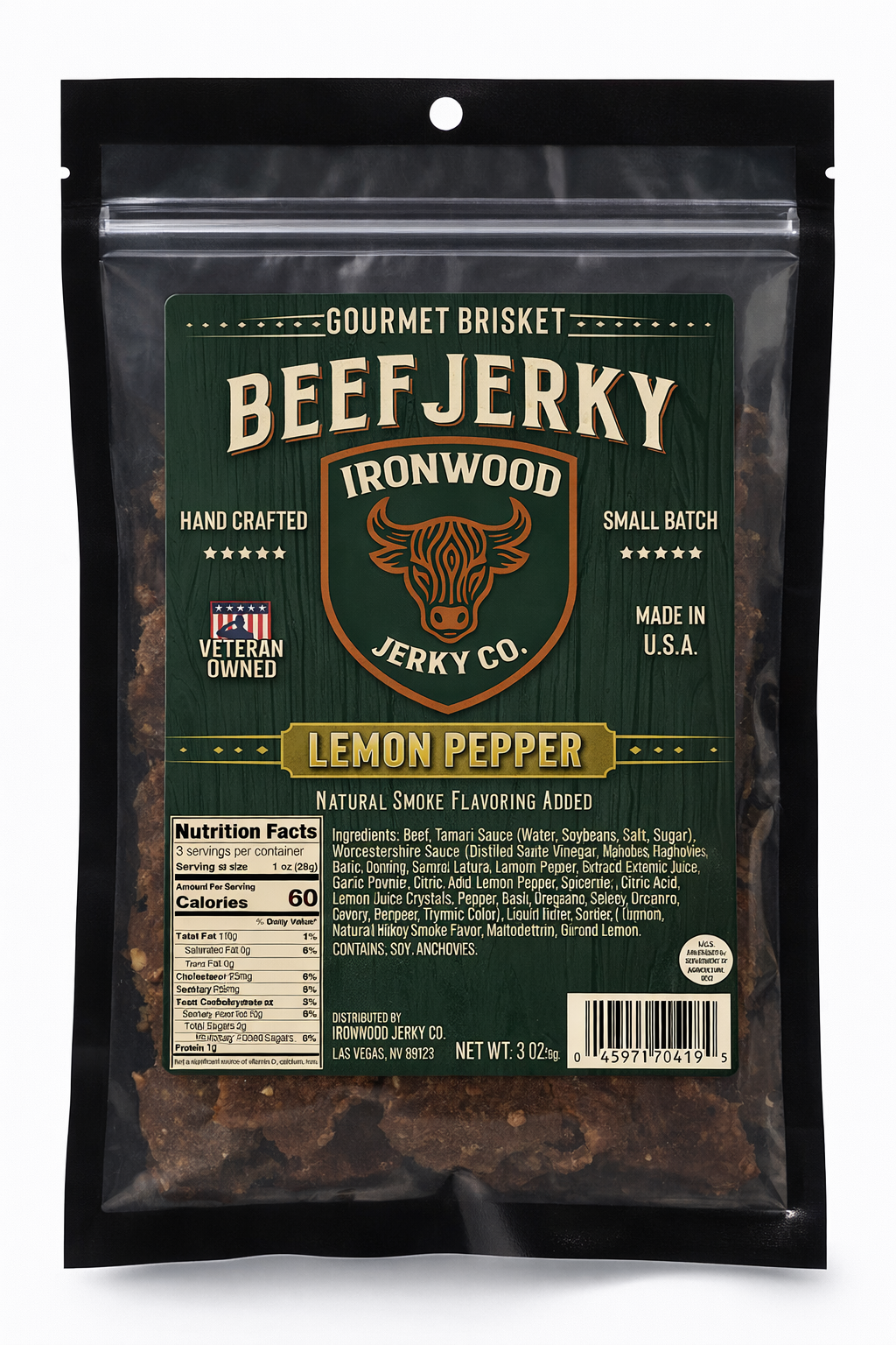 Lemon Pepper Brisket Beef Jerky
