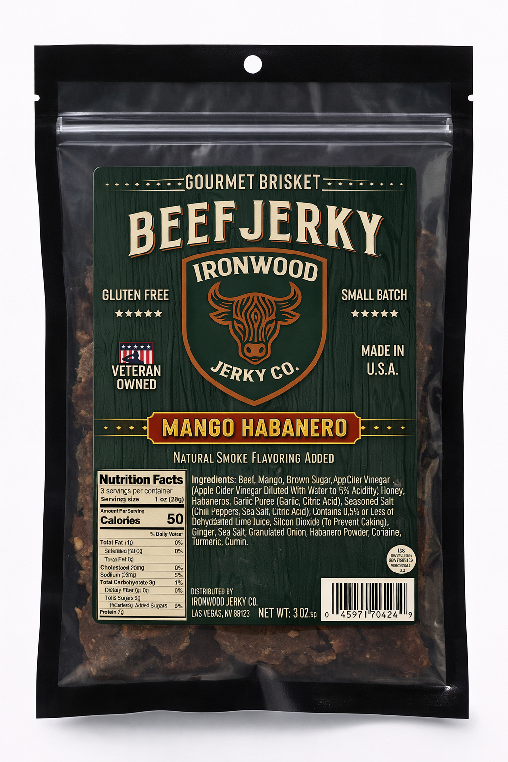 Mango Habanero Brisket Beef Jerky
