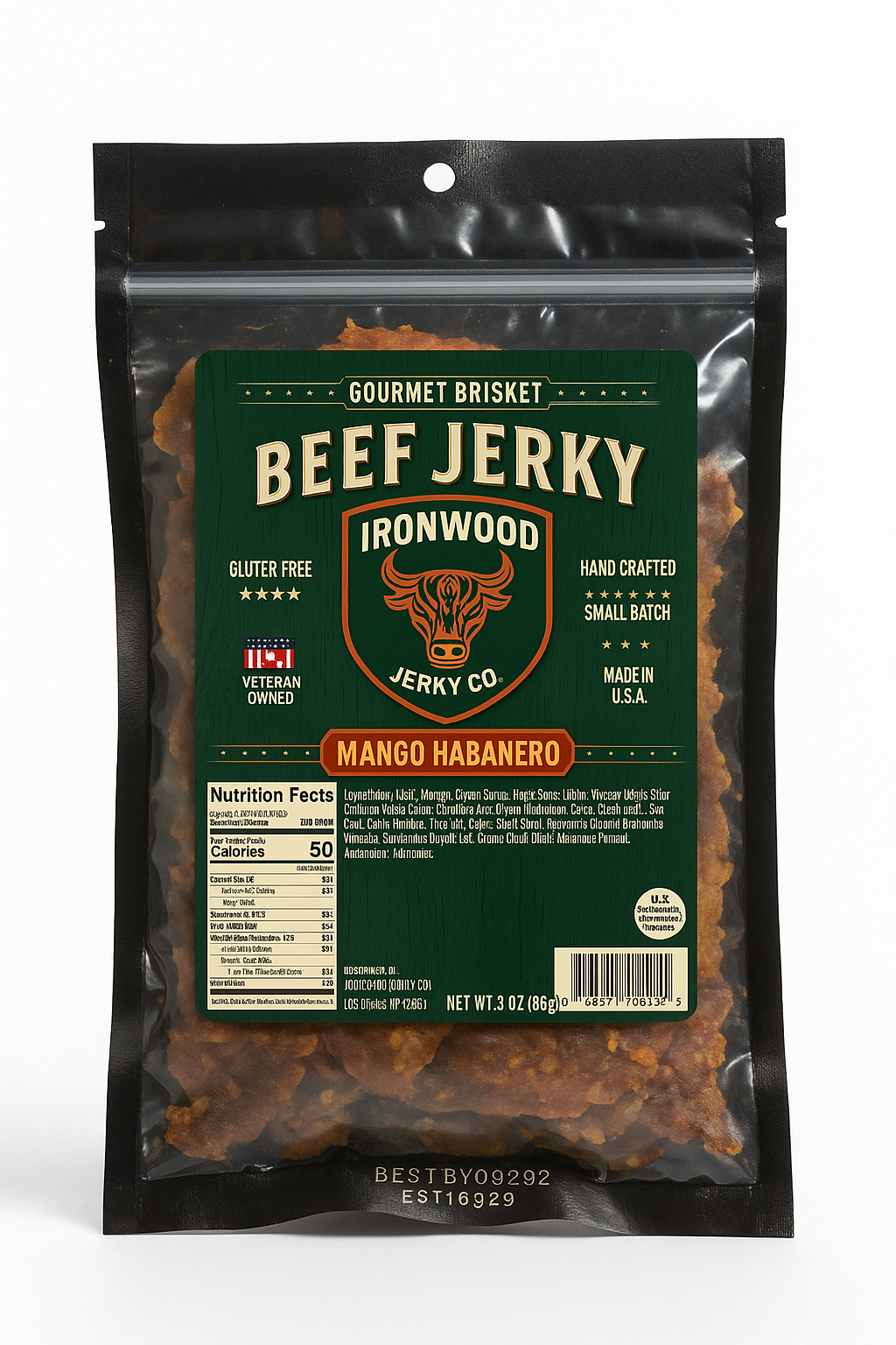 Original Flavor Brisket Beef Jerky (GLUTEN FREE)