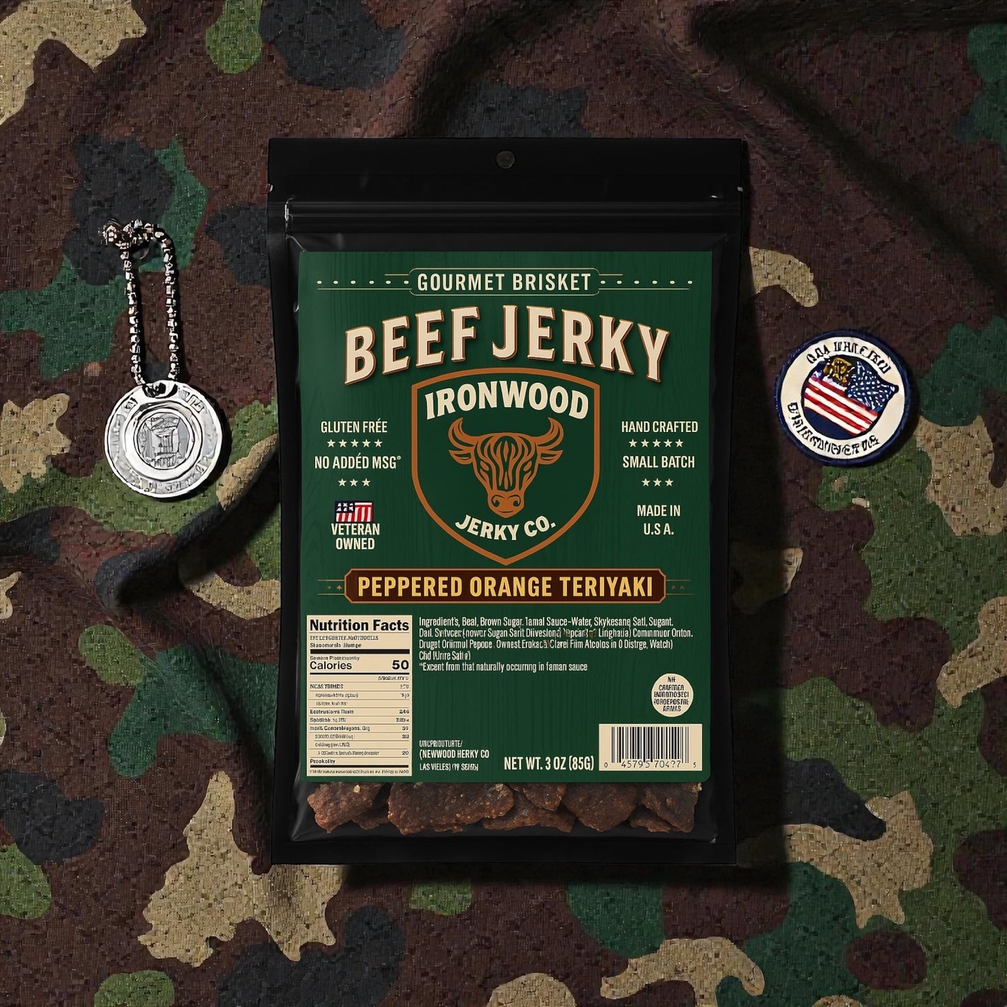 Peppered Orange Teriyaki Beef Jerky