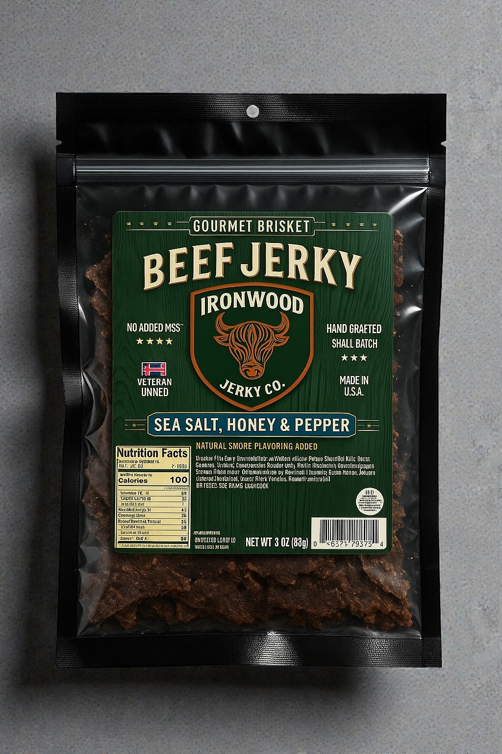 Sea Salt, Honey and Pepper Brisket Beef Jerky