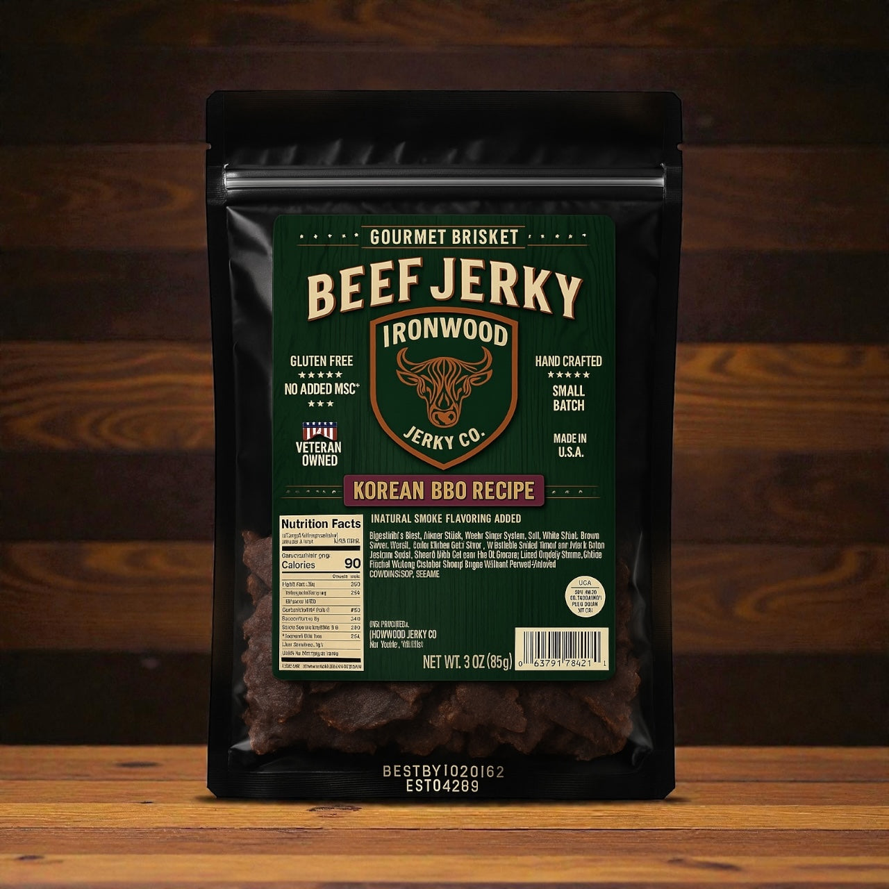 Korean BBQ Brisket Beef Jerky