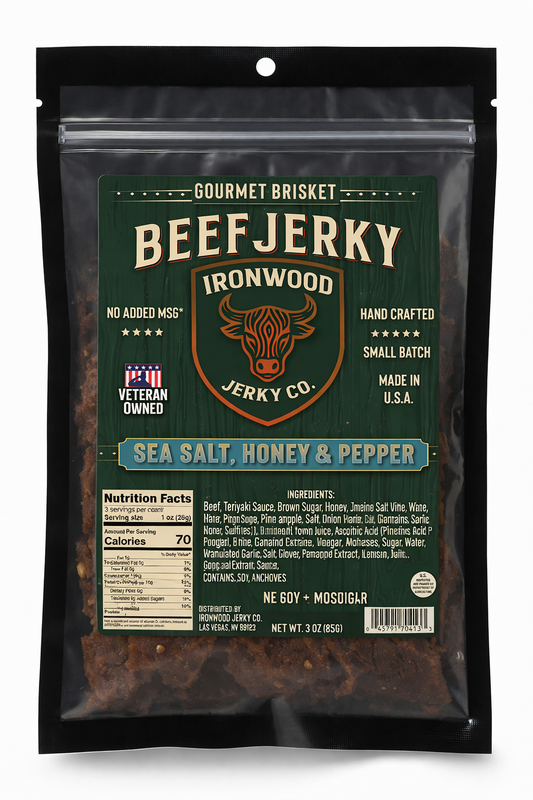 Sea Salt, Honey and Pepper Brisket Beef Jerky