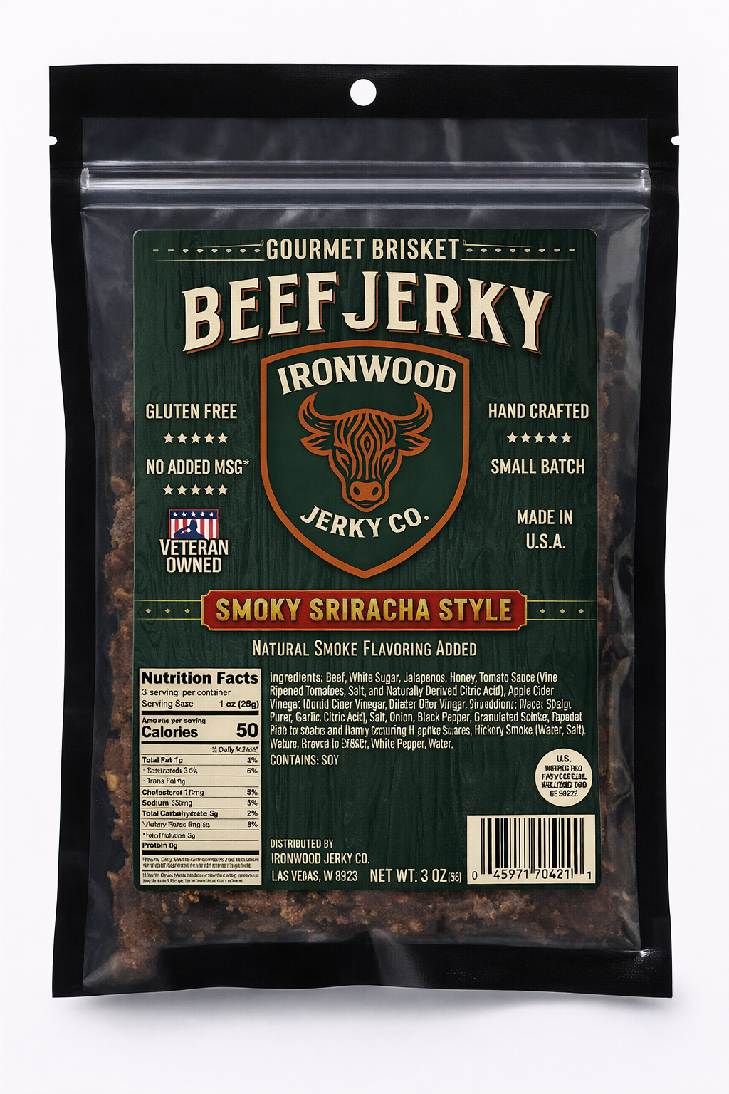 Smoky Sriracha Brisket Beef Jerky