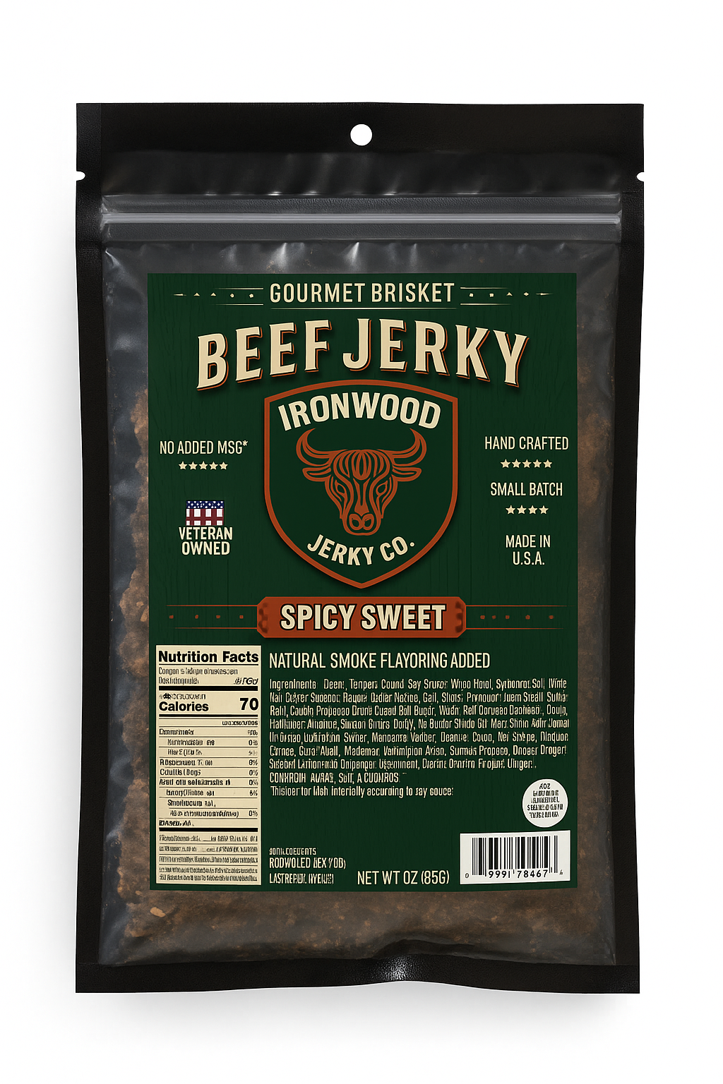 Original Flavor Brisket Beef Jerky (GLUTEN FREE)