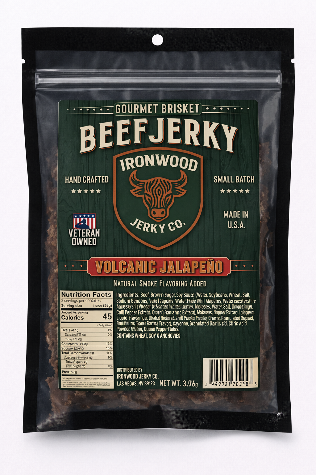 Volcanic Jalapeno Brisket Beef Jerky